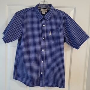 Arrow Men's Navy Checkered Button Down Shirt